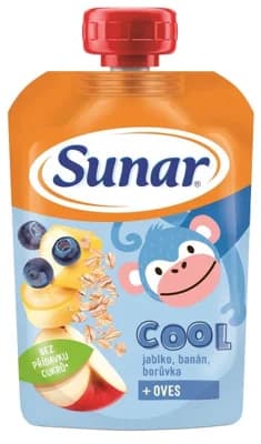 Sunar Cool ovocná kapsička borůvka, banán, ovesné vločky 12m+