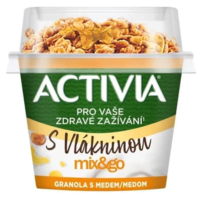 Activia Mix&Go Probiotický jogurt s granolou s medem